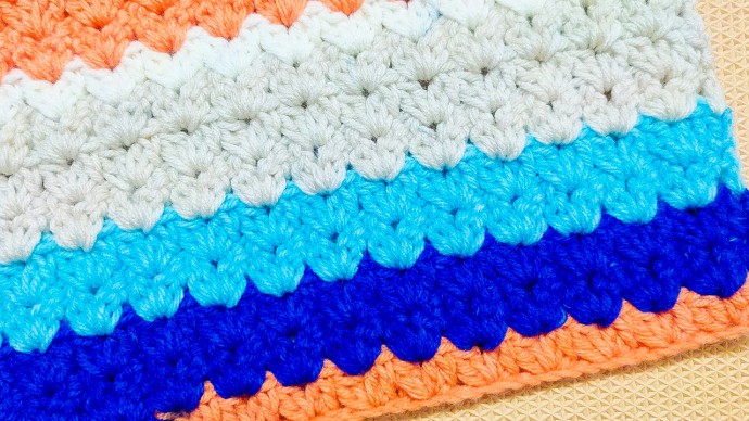 Super Easy Crochet Cluster Bunch Blanket