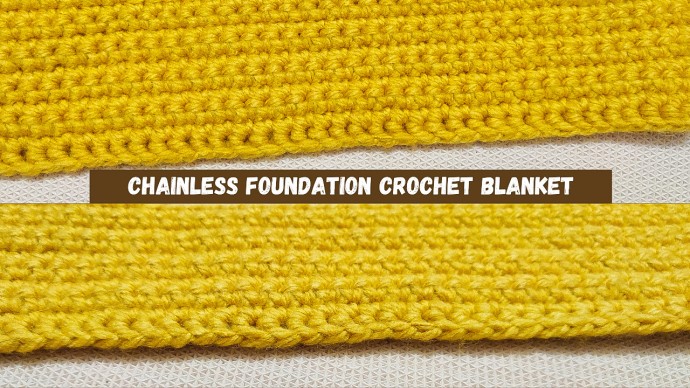 Chainless Foundation Crochet Blanket with Single Crochets