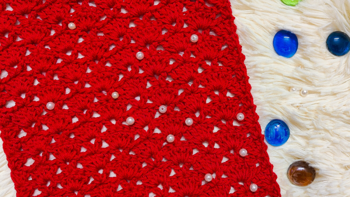 Simple and Easy Crochet Table Runner Valentine's Day Pattern